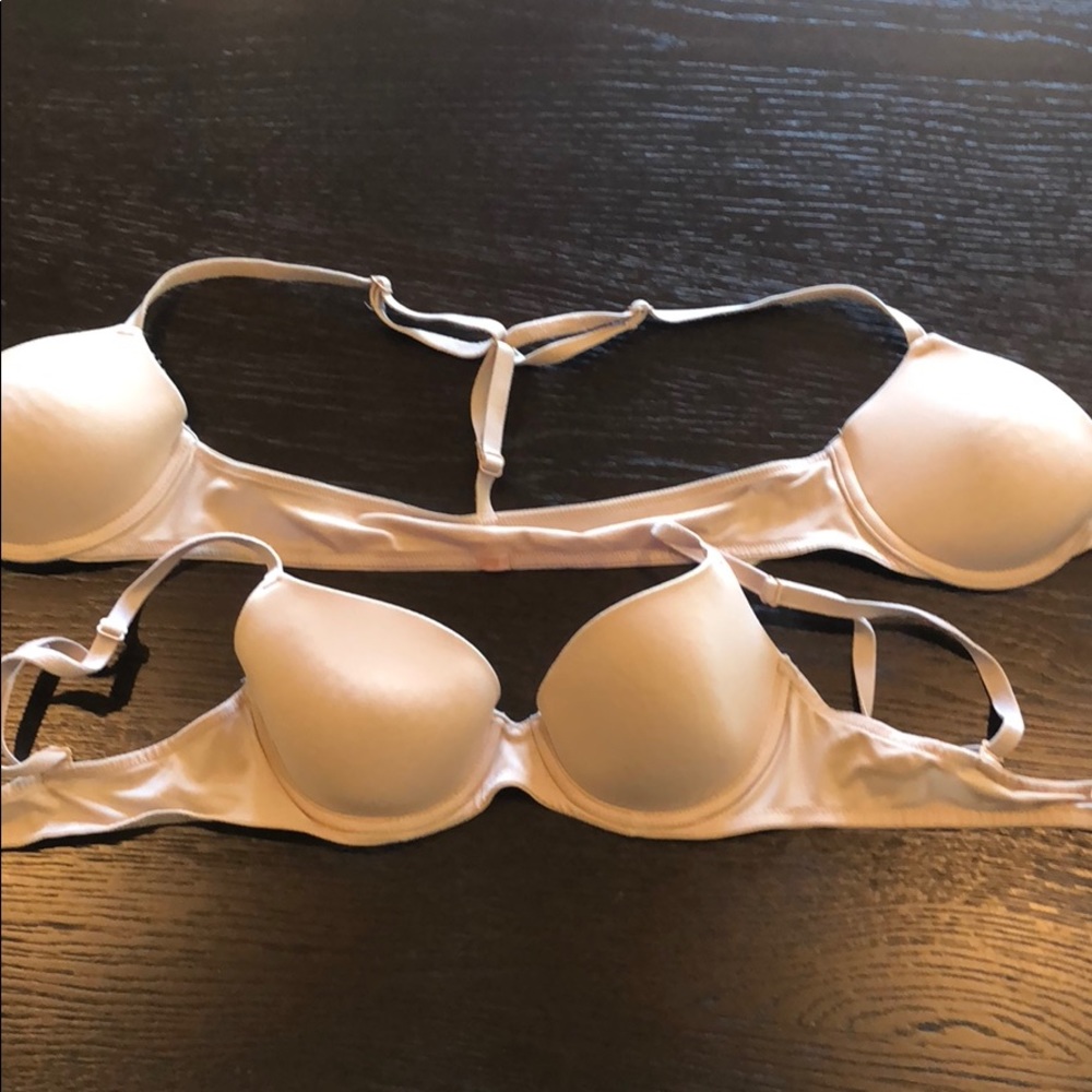 Pink bras 2 for sale size 32A regular, racer back